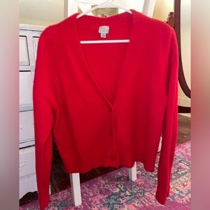 Target Red Fuzzy Cardigan size Small